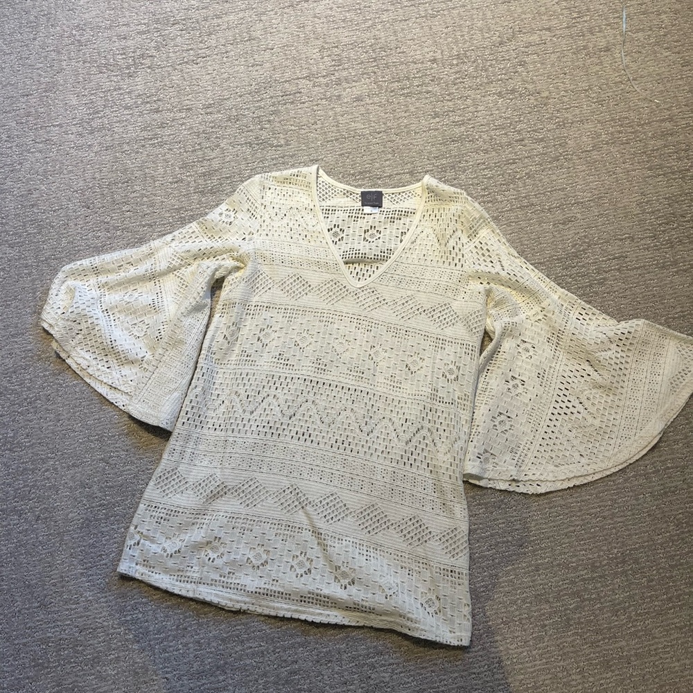 Elif white coverup dress